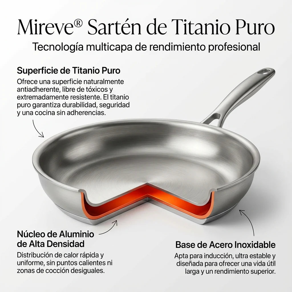 Sartén Antiadherente de Titanio Premium